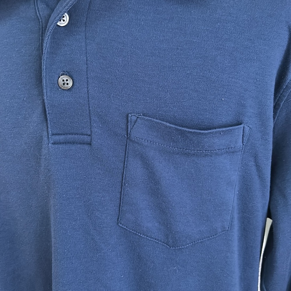 Croft & Barrow Long-Sleeve Men's Blue Polo Shirt - Picture 2 of 5